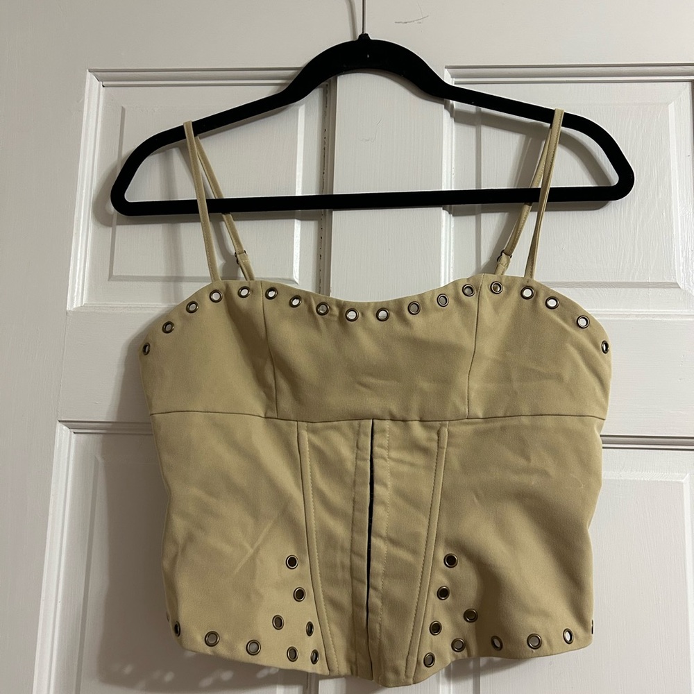 Princess Polly Top with Eyelet and Corset Details